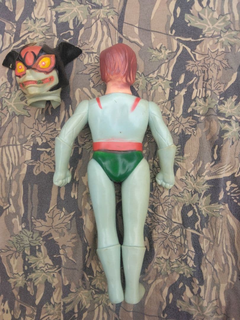 当時物 デビルマン ソフビ 貴重 パチ 面取れブルマァク マルサン 永井