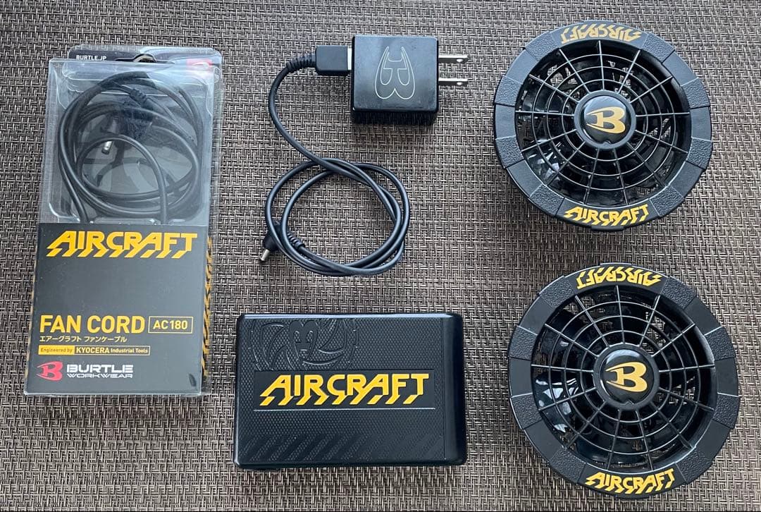 AIRCRAFT ファン セット + BURTLE ベスト(M) 2025年モデル バートル エアークラフト サイドファンベストセット