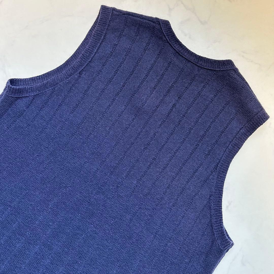 ラルフローレンパープルレーベル Vネックニットベスト イタリア製 実寸