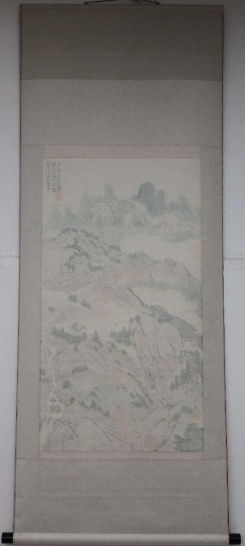 さ*き様 ☆真作保証☆ 梁耀「深山古寿」 掛軸（紙本）墨彩 中国美術