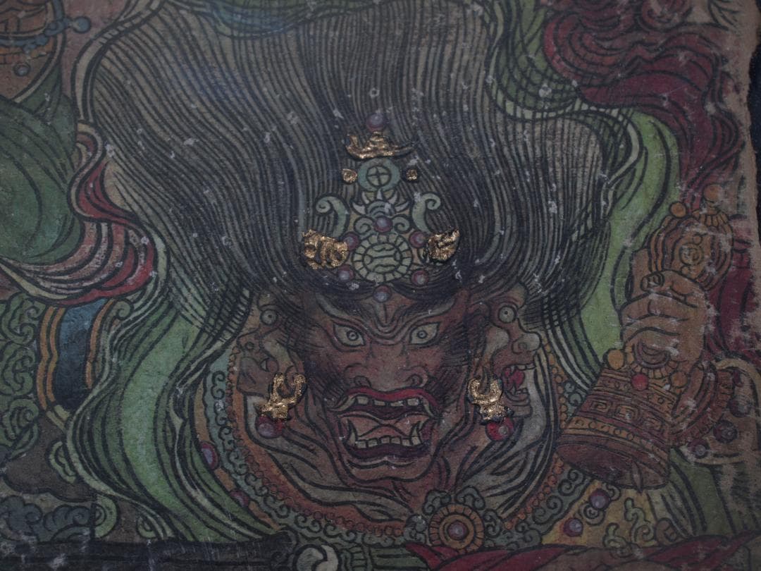 中国唐時代 敦煌莫高窟壁画 彩絵 人物像 発掘品 AK1908A6-1 | 激安通販