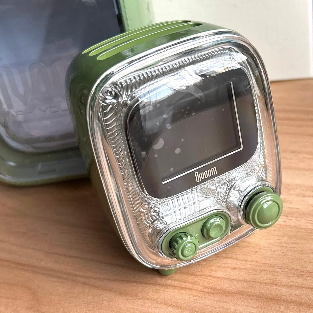 Divoom Tiivoo-2 グリーン スピーカー ラジオ デジタル時計 - メルカリ