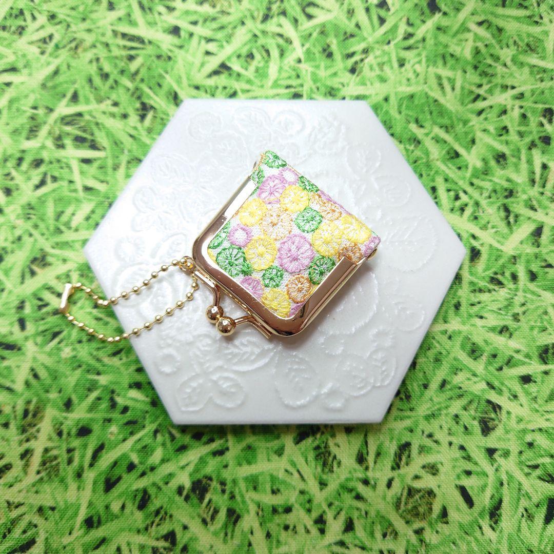 ミナペルホネン✨skyful スカイフル イエロー✨ミニミニがま口チャーム