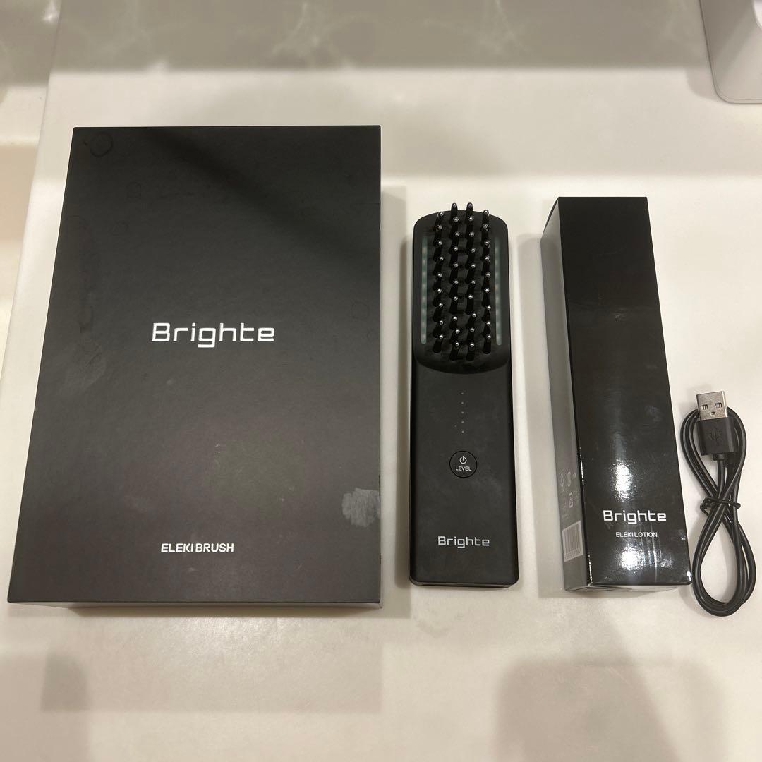 brighte ブライト エレキブラシ 未使用化粧水付き 正規品】Brighte ELEKI LOTION ローション ブライト BRUSH エレキ