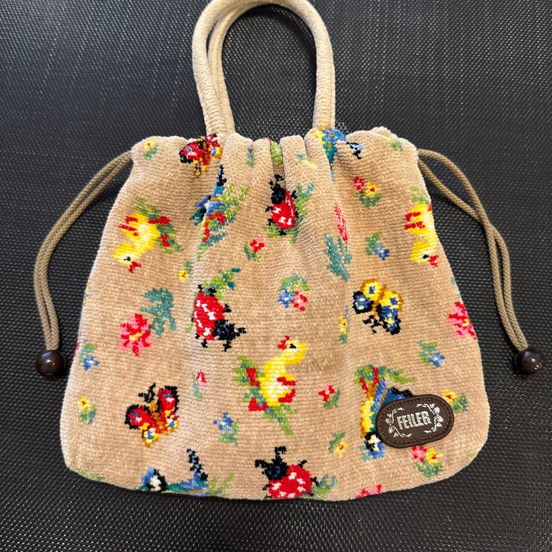 はるたん様専用 FEILER フェイラー 巾着バッグ ハイジ ベージュ 巾着