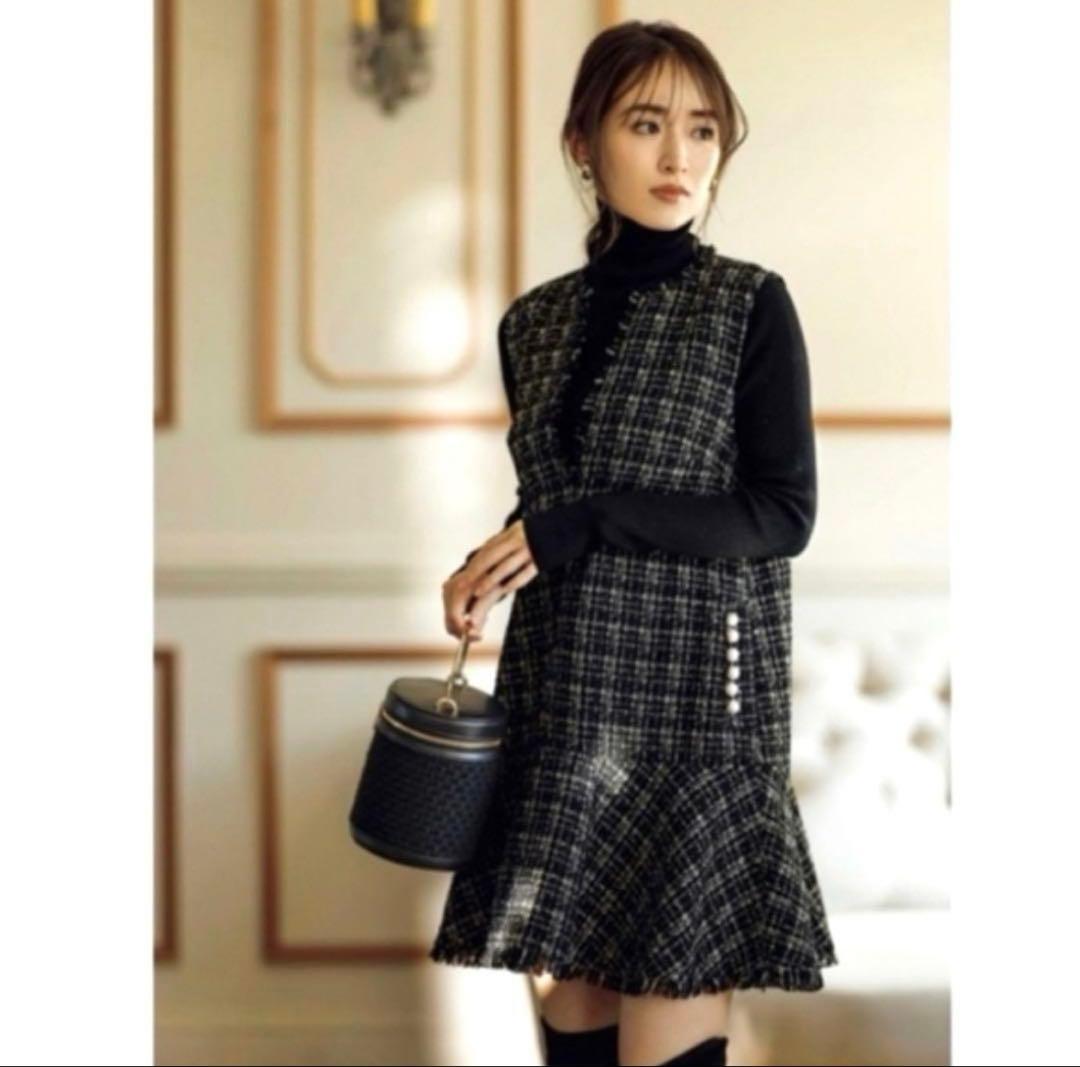 Apuweiser-riche アプワイザーリッシェ ツイードワンピース - メルカリ