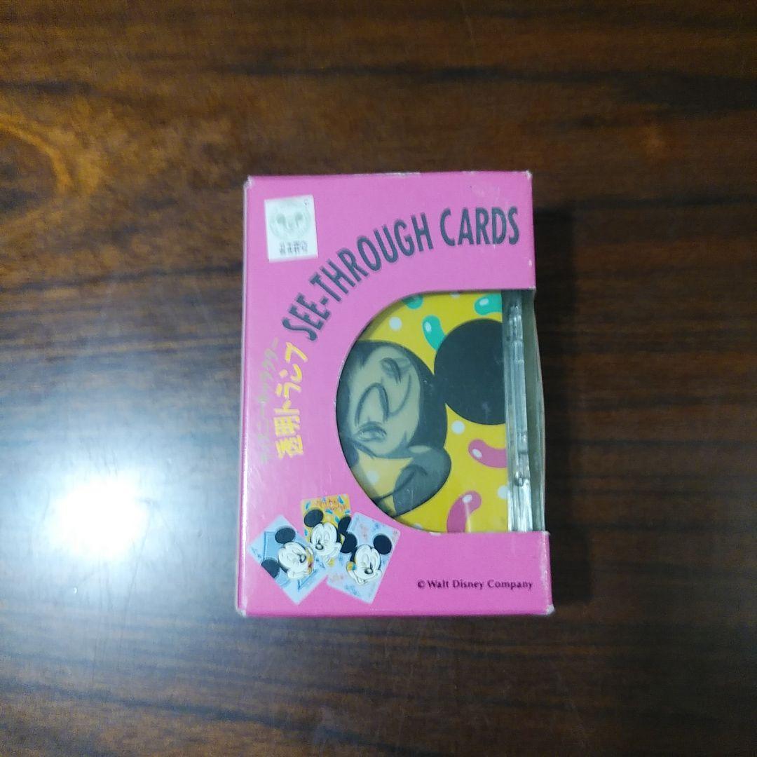 昭和レトロ】NICHITEN ミッキーマウス 透明トランプ - メルカリ