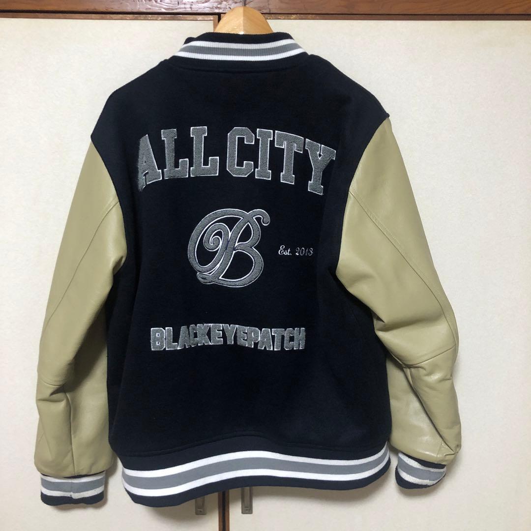 black eye patch 22SS レザーバーシティジャケット スタジャン - メルカリ