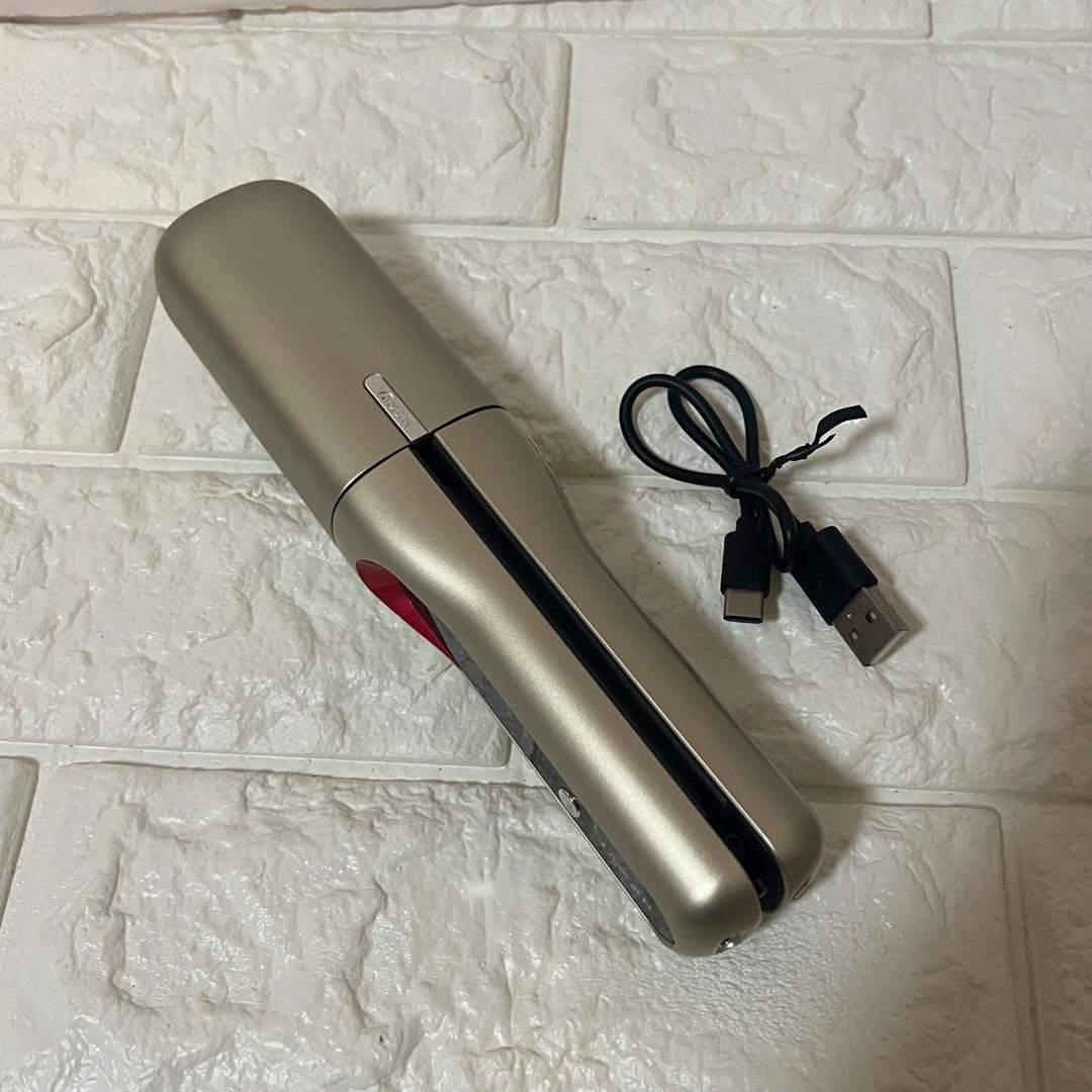 【美品】YA-MAN ヘアアイロン ヘアボリューマー YJHB2N 充電式・コードレスアイロン ヘアボリューマー ゴールド YJHB2N [充電