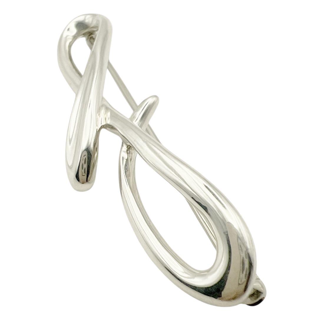 美品✨ティファニー アルファベットF ピンブローチ シルバー