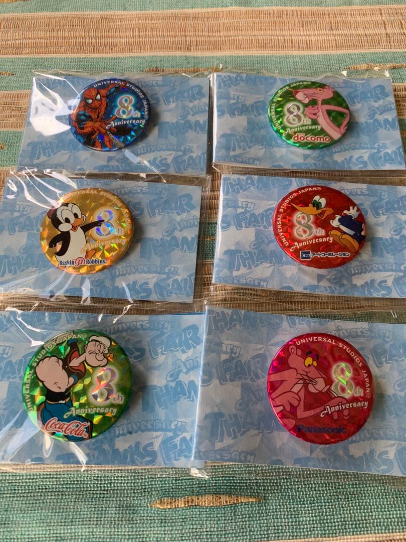 新品]USJ8周年記念ピンバッジ6個セット - メルカリ