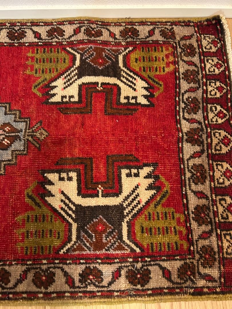 トライバルラグ・トルコヴィンテージラグ・ウール約51×110cm