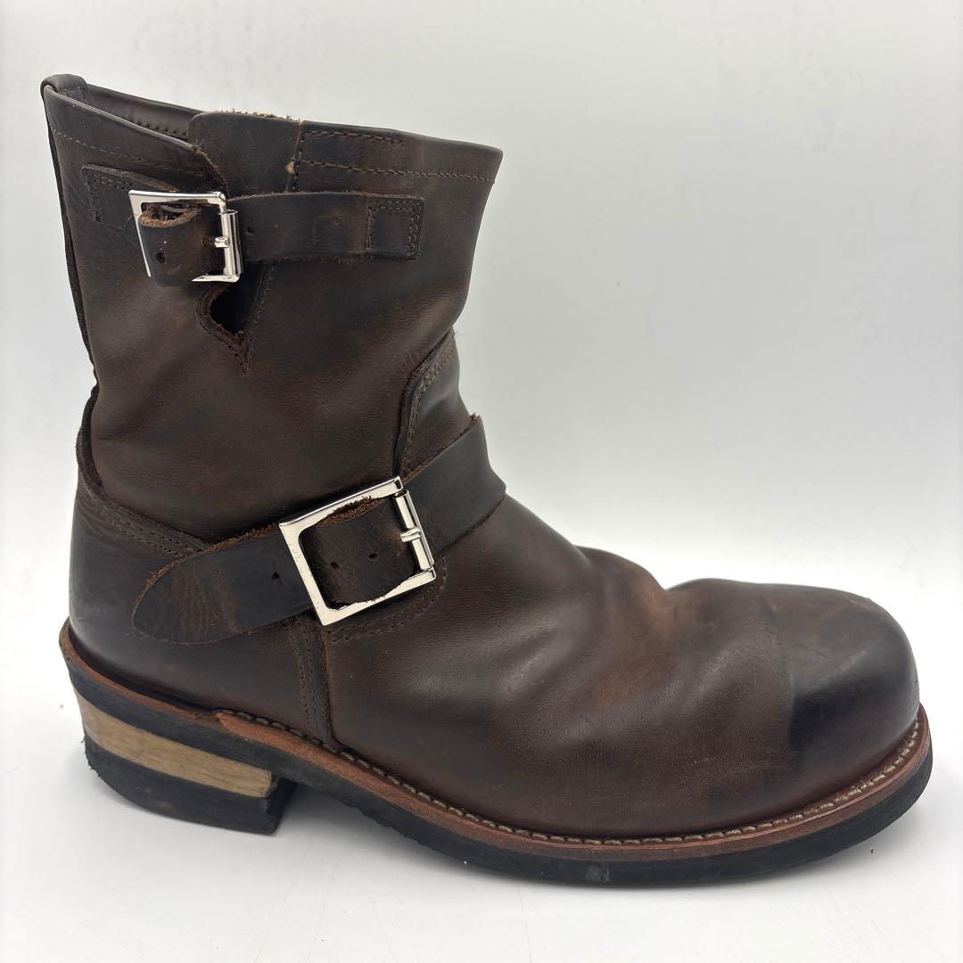 ホーキンス ショート エンジニアブーツ【26.5cm】ブラウン スチールトゥ