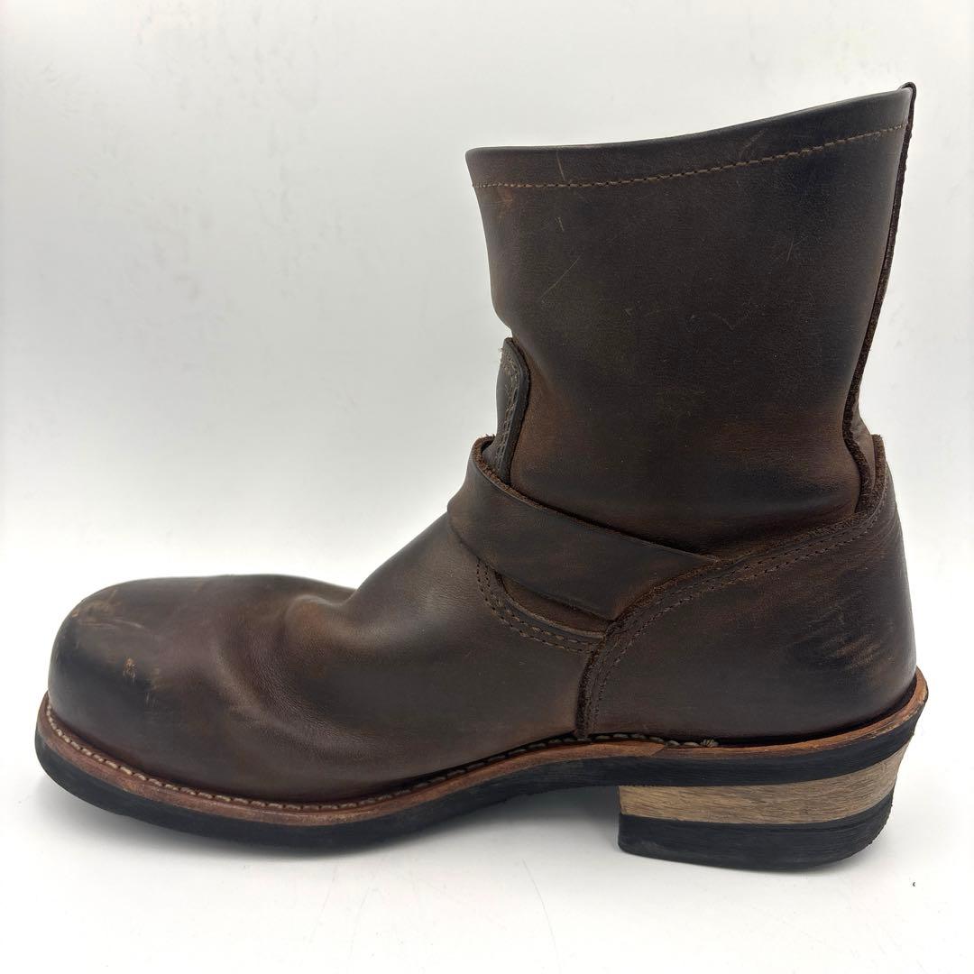 ホーキンス ショート エンジニアブーツ【26.5cm】ブラウン スチールトゥ