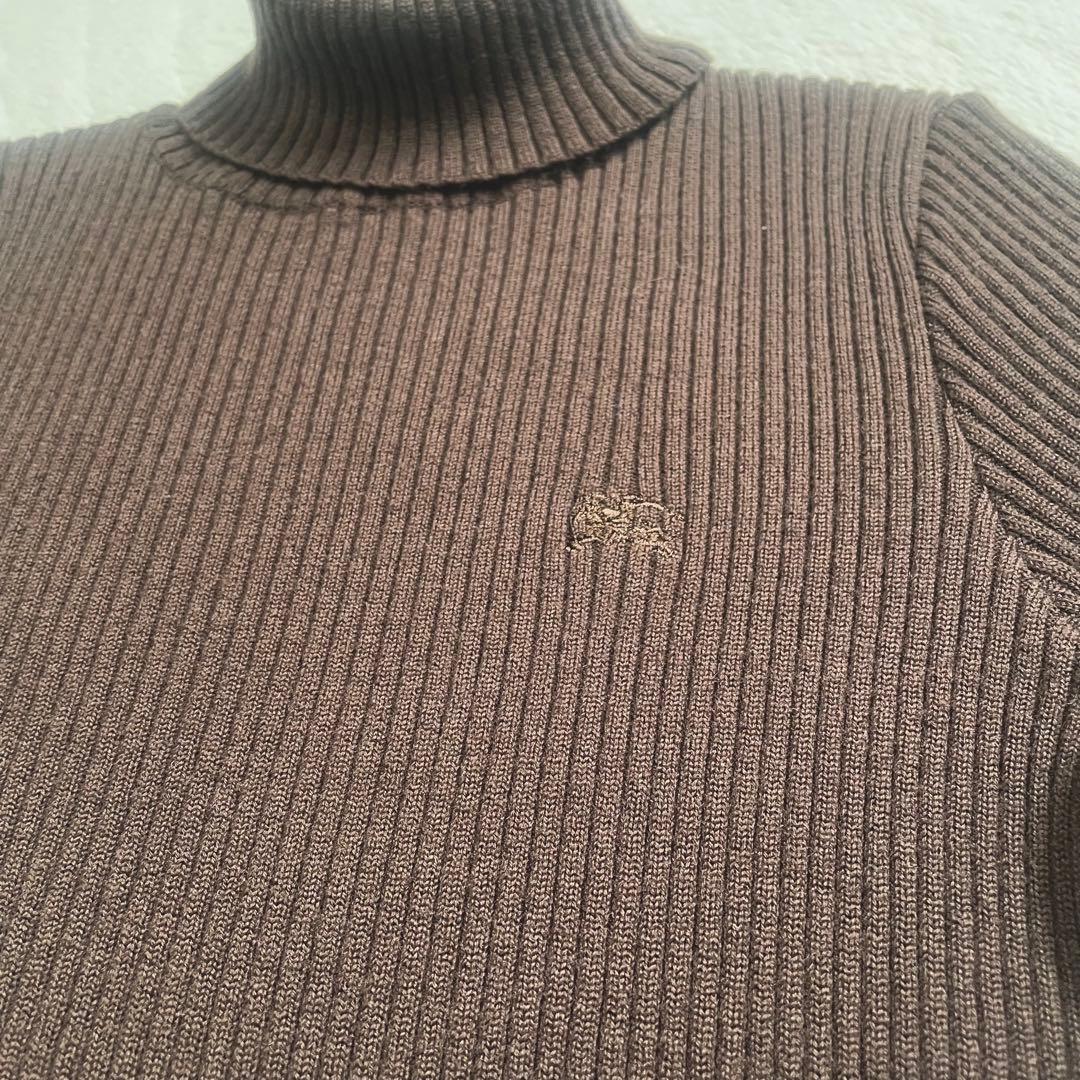 美品《バーバリーブルーレーベル》ドッキングワンピース ノバチェック ブラウン