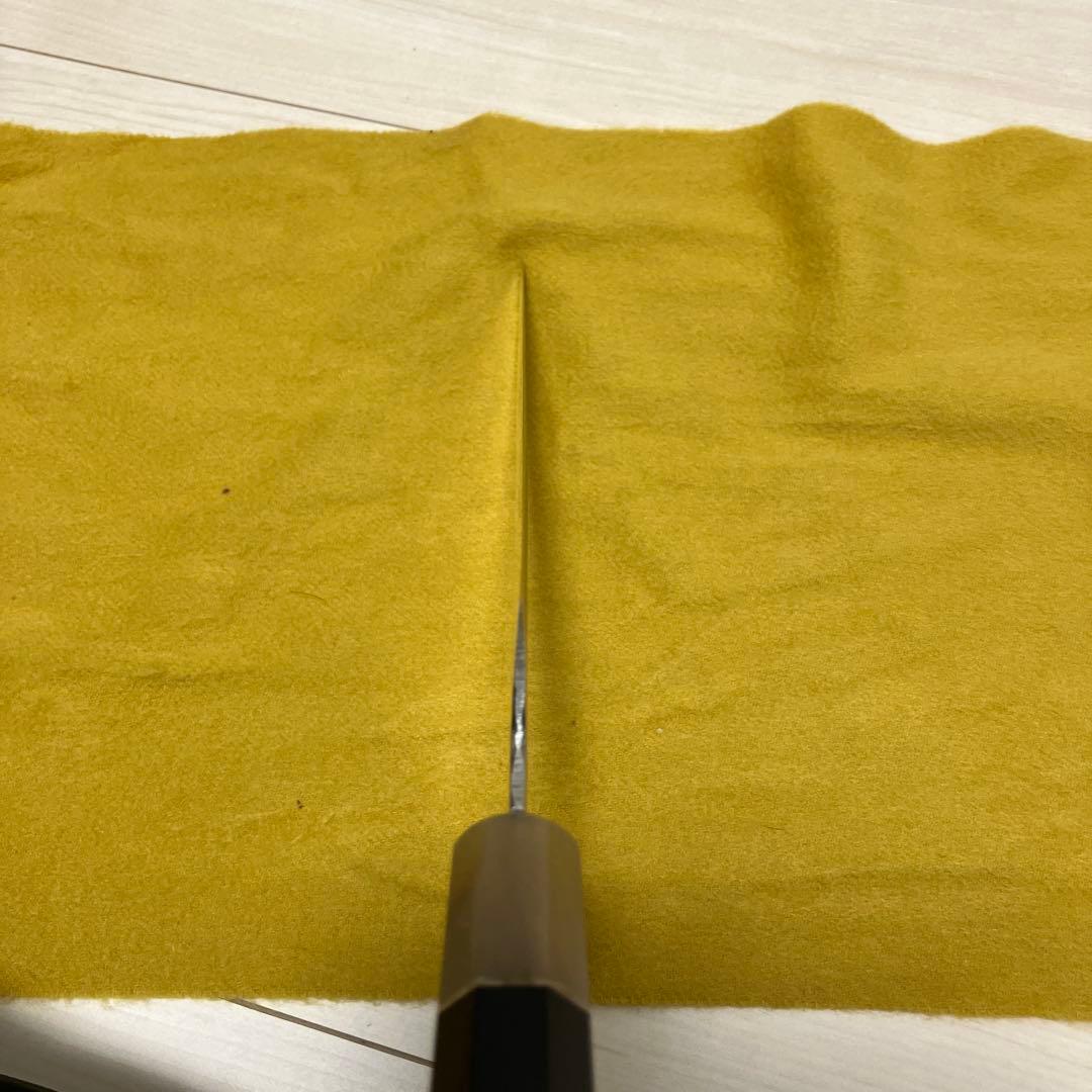 メ*0様 ①全鏡面 銀三 本焼 伝統工芸士 山塚氏 9寸牛刀 準未使用 木鞘