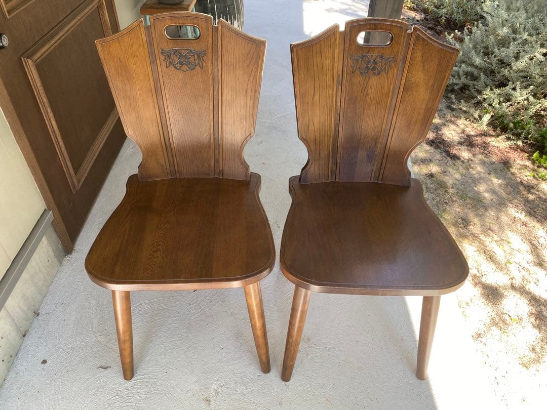 カリモク オールドカリモク ダイニングチェア 2脚セット 木製 椅子 カリモク］【地域限定】ダイニング4点セット 4人掛け テーブル＋チェア