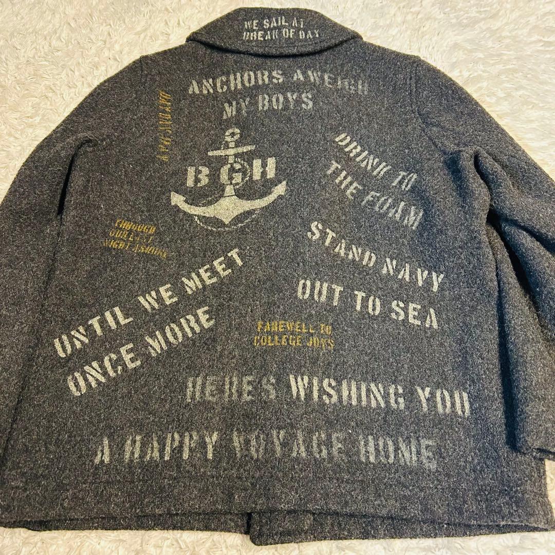 美品】グラッドハンド ダッフルコート M チャコールグレー 日本製