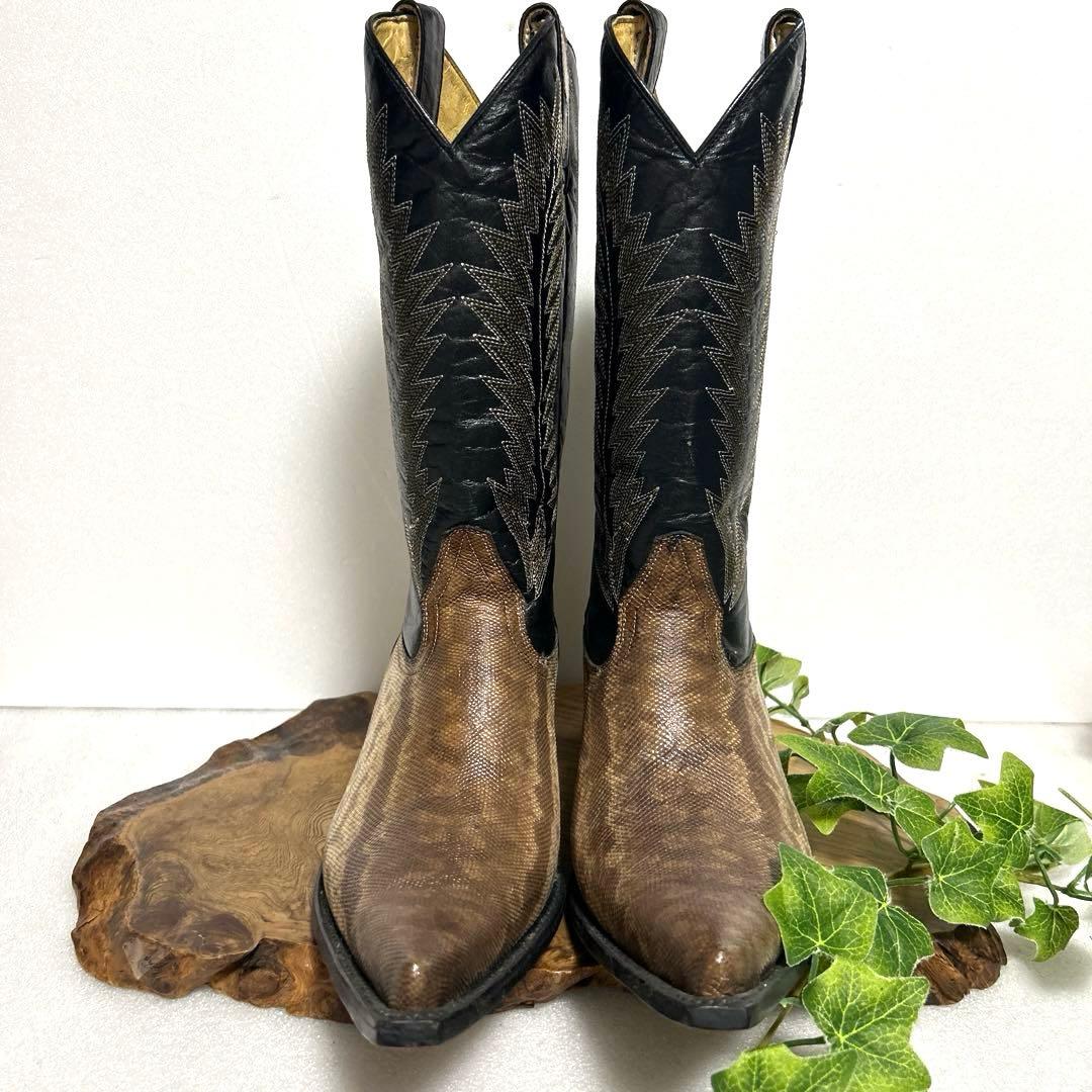 メキシコ製BOTAS JE-VERウエスタンブーツ エキゾチックレザー271/2