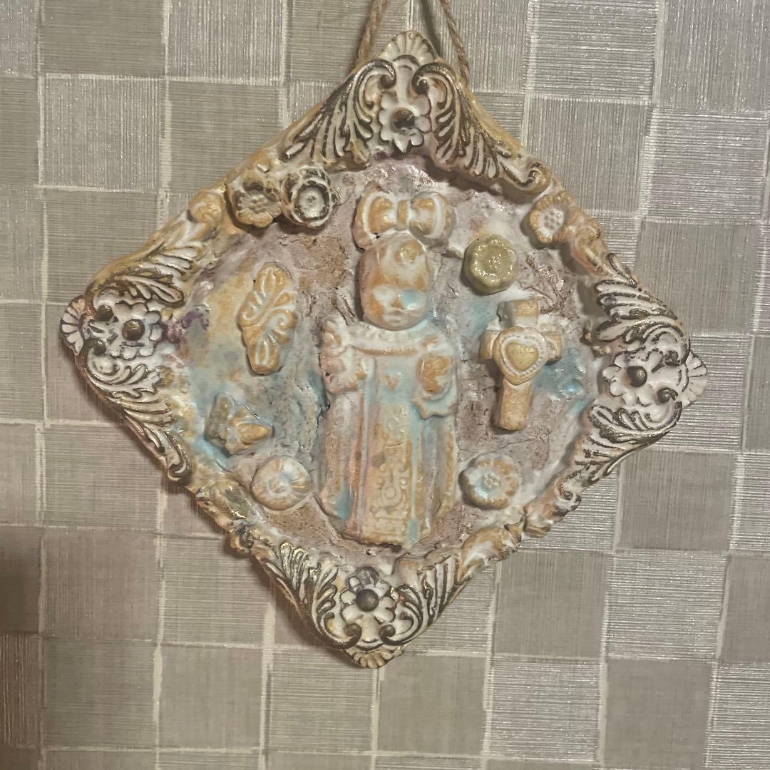 鷹塀三奈 陶板 壁掛け イエス 幼子