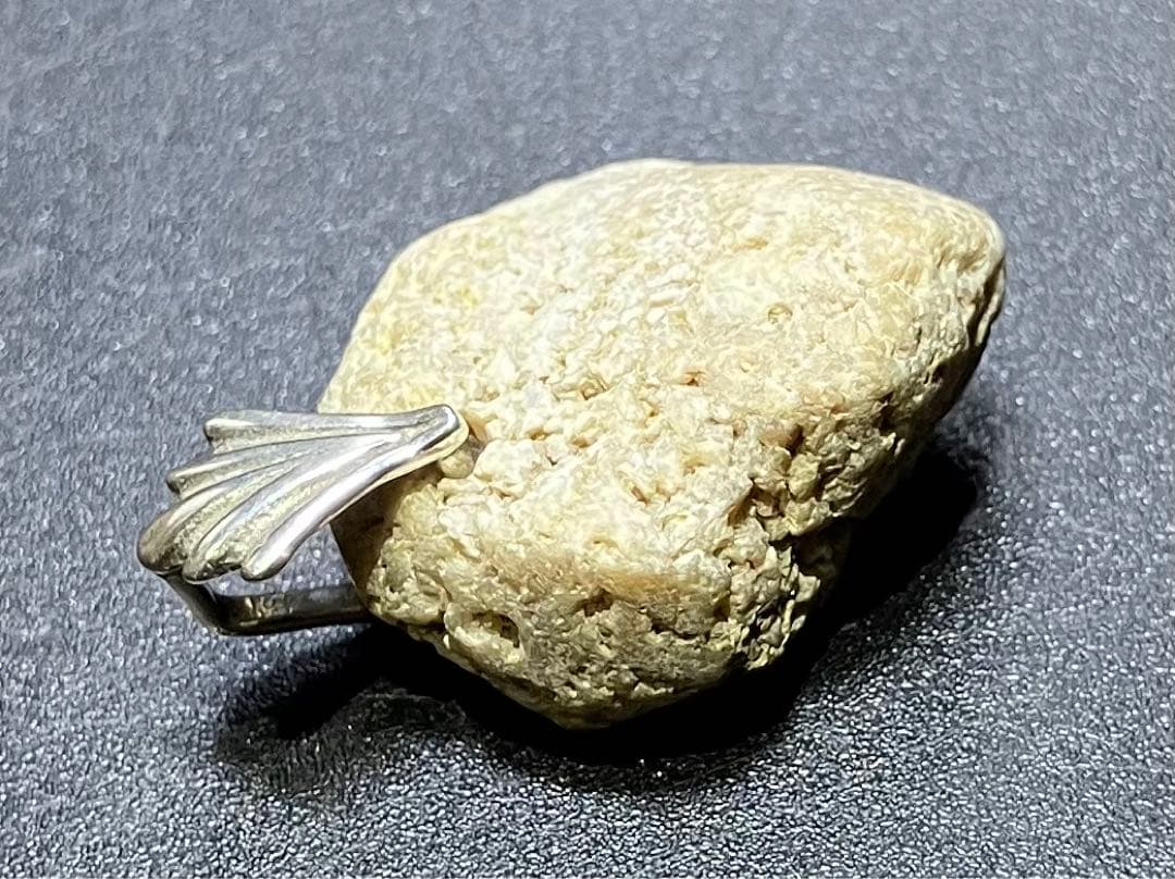 北投石原石ペンダントトップ　7.7g 測定確認済 銀金具　再入荷