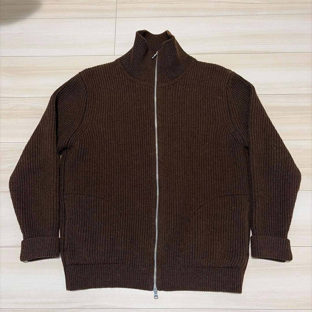 アンデルセンアンデルセン ドライバーズニット ブラウン ウール 20%OFF セール アンデルセンアンデルセン ANDERSEN-ANDERSEN