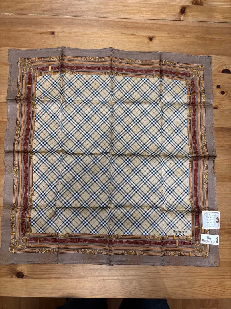 s*認様 Burberry's シルク＆コットン大判ハンカチ 4枚セット