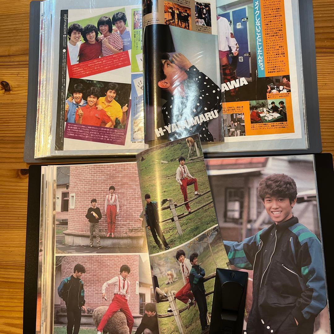 シブガキ隊 雑誌切り抜き ファイル2冊 大量 超レアポスター他2枚付き
