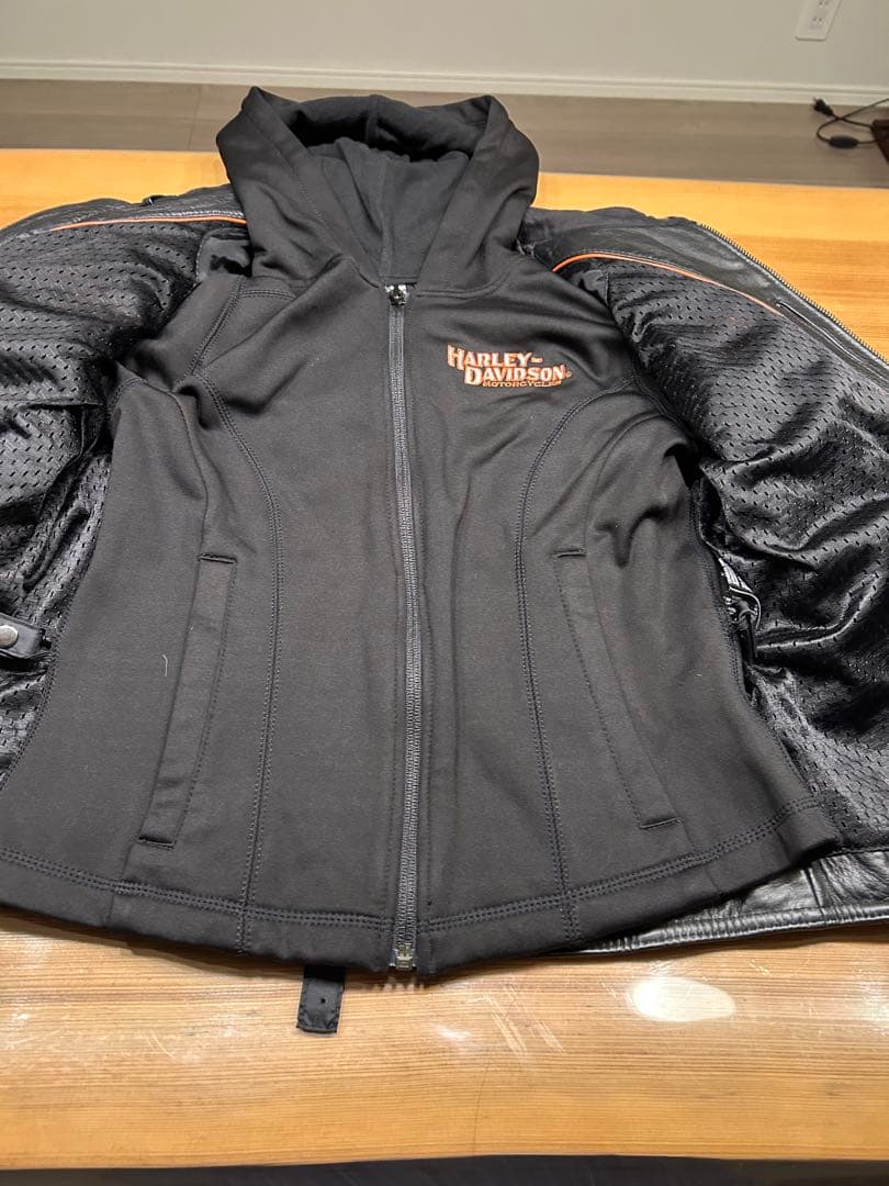 Harley Davidson レザージャケット 防寒インナー付きレディースM