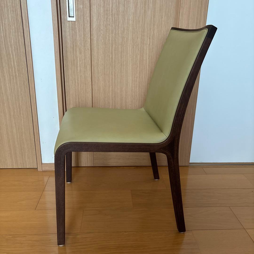 カリモク Direttore ライトグリーン ダイニングチェア 2-1