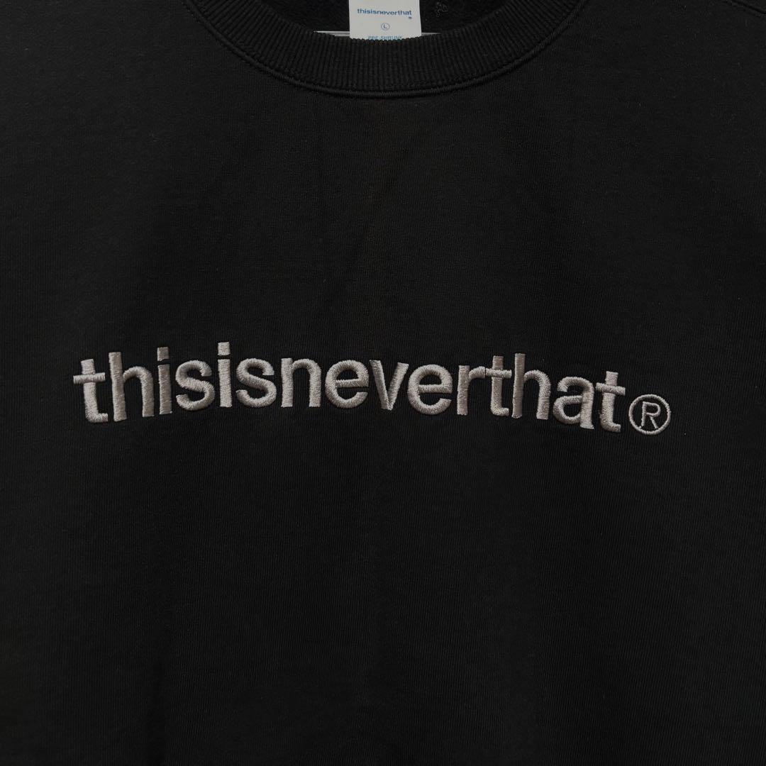 ほぼ未使用 Thisisneverthat 正規品 スウェット 刺繍ロゴ 黒 L - メルカリ