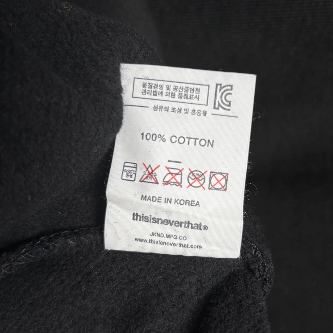 ほぼ未使用 Thisisneverthat 正規品 スウェット 刺繍ロゴ 黒 L - メルカリ