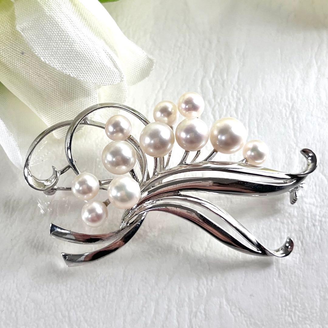☆美品☆ミキモト シルバー パール ブローチ 皇室御用達ブランド