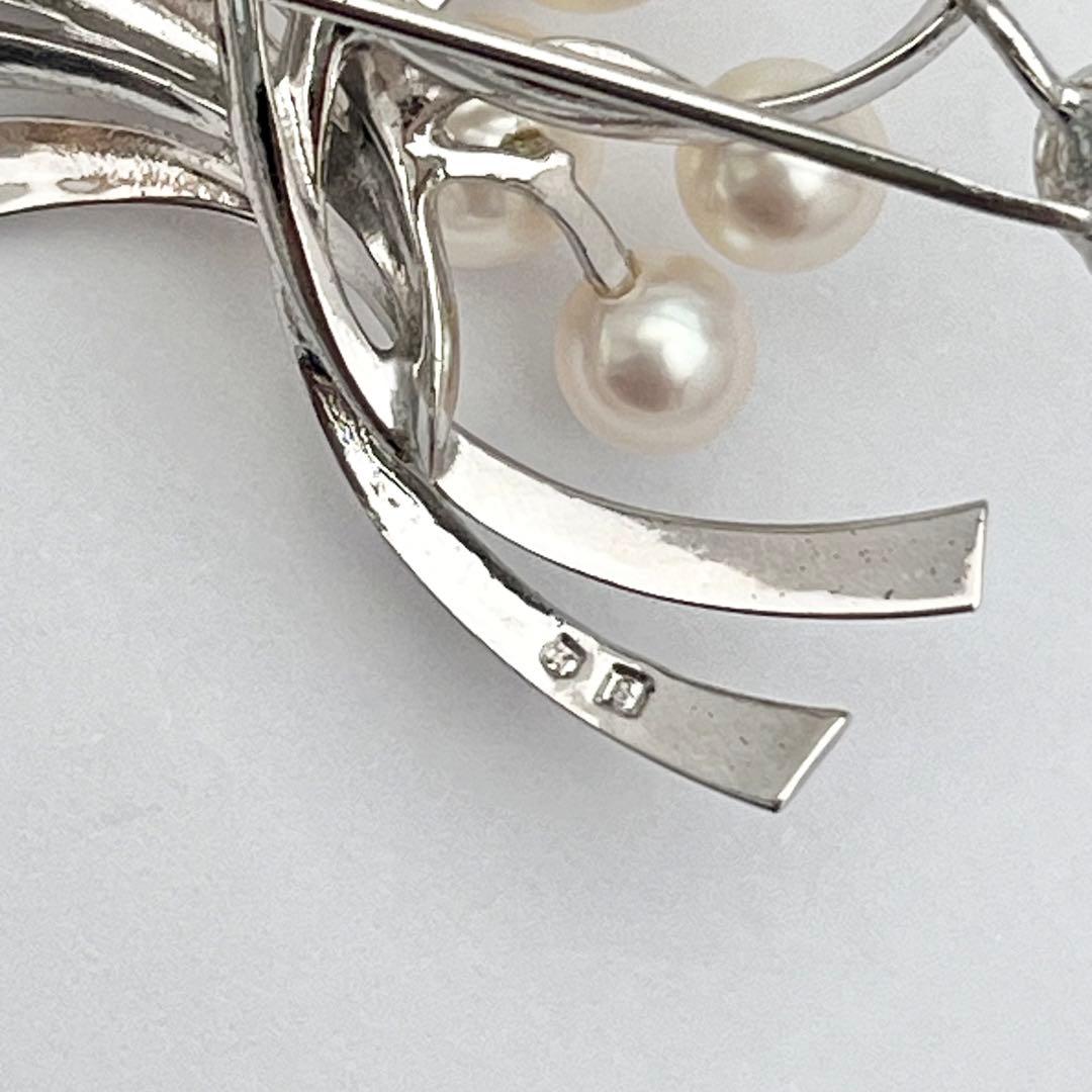 ☆美品☆ミキモト シルバー パール ブローチ 皇室御用達ブランド