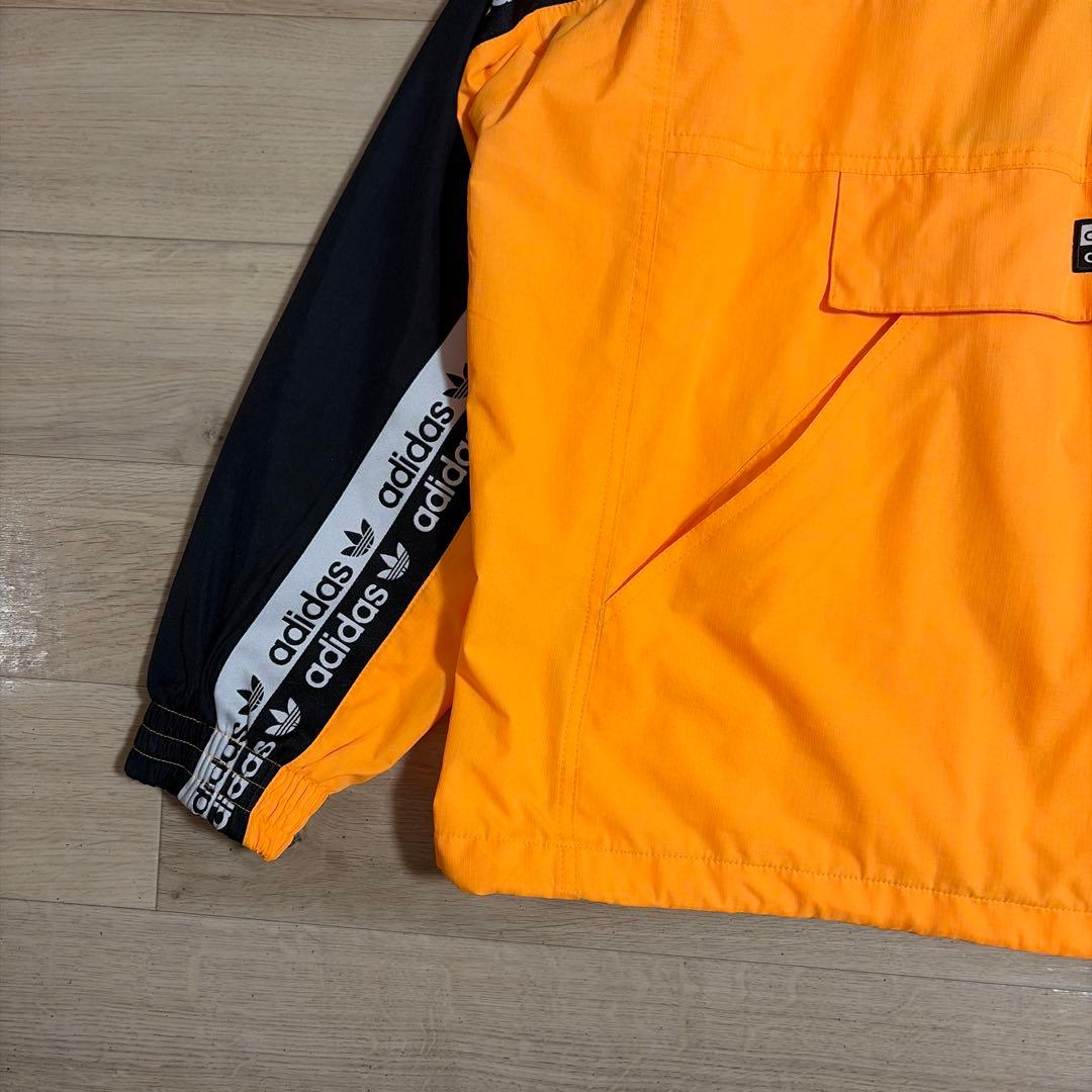 adidas アディダス ハーフジップ ナイロンジャケット アノラック XL