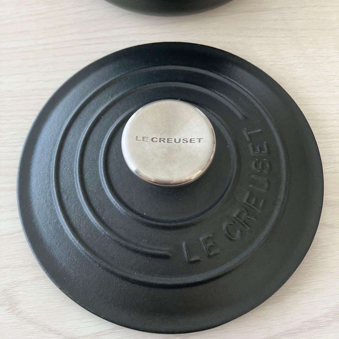 ル・クルーゼ ココットロンド 14cm マットブラック ホーロー 両手鍋