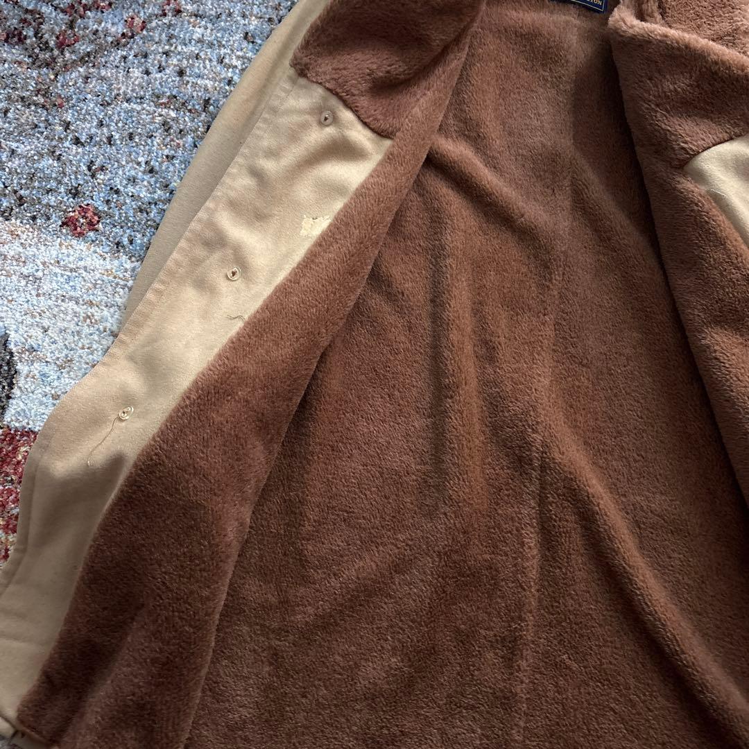 80s ペンドルトン ウール コート ファー 木目ボタン ビンテージ - メルカリ