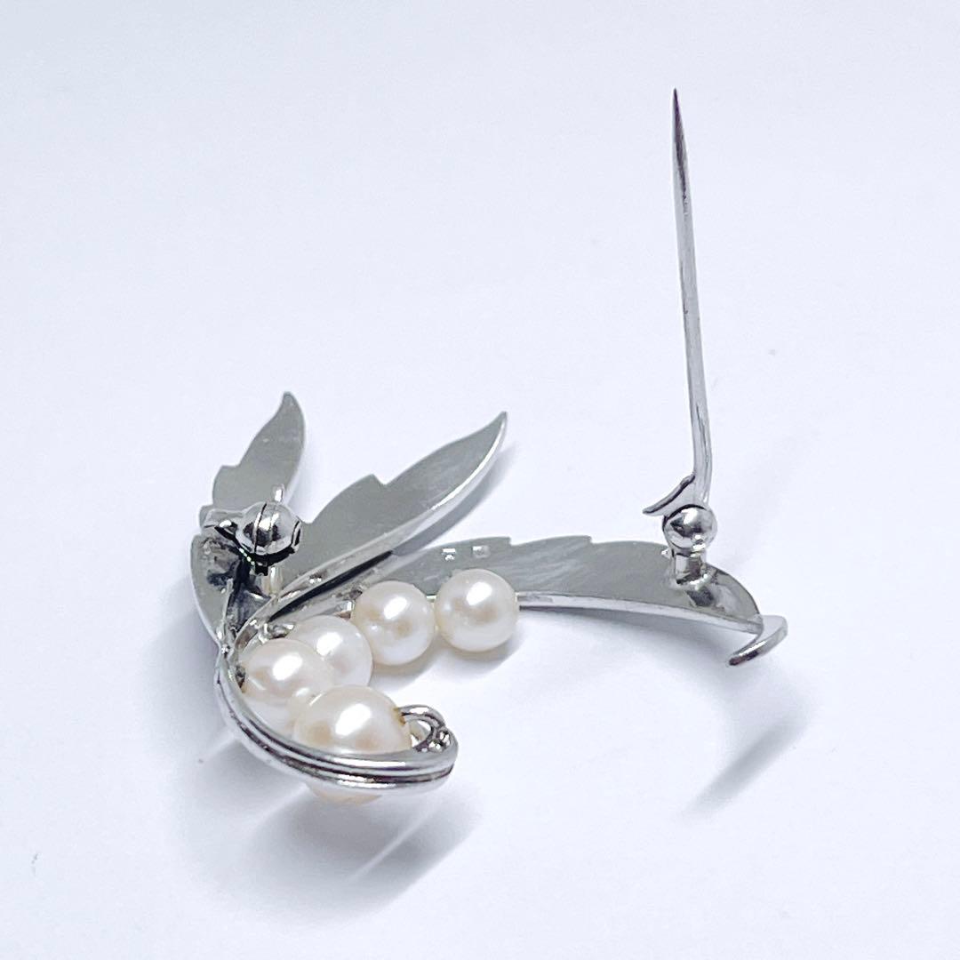 MIKIMOTO ミキモト パール ブローチ コサージュ リーフ 羽 - メルカリ