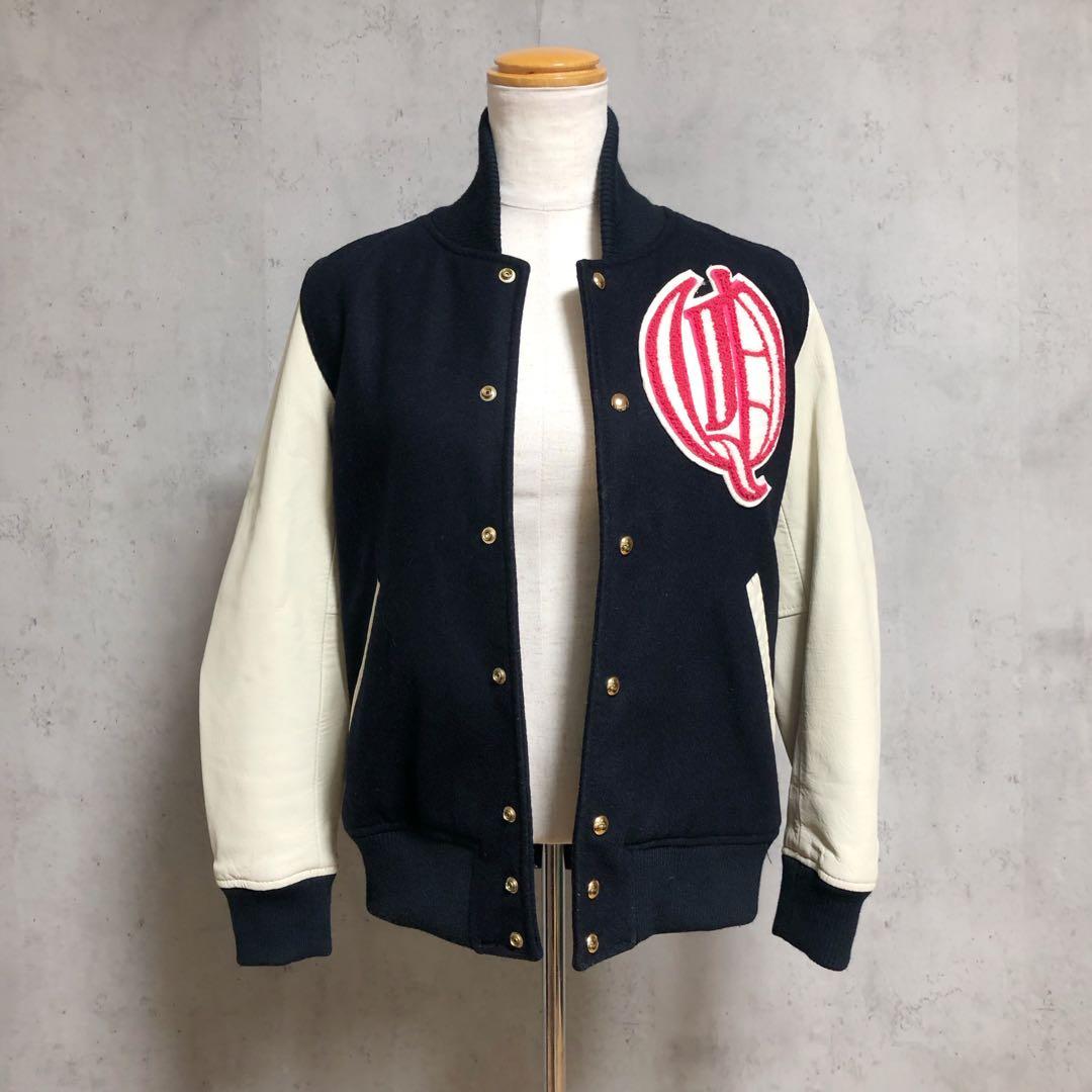 Q♡ レディース ラムレザー スタジャン ネイビー - メルカリ