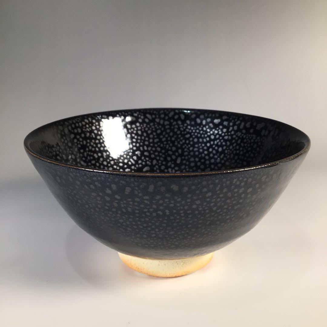 M162 茶碗 『清水保孝造』『油滴茶碗』 抹茶碗 共箱 茶道具