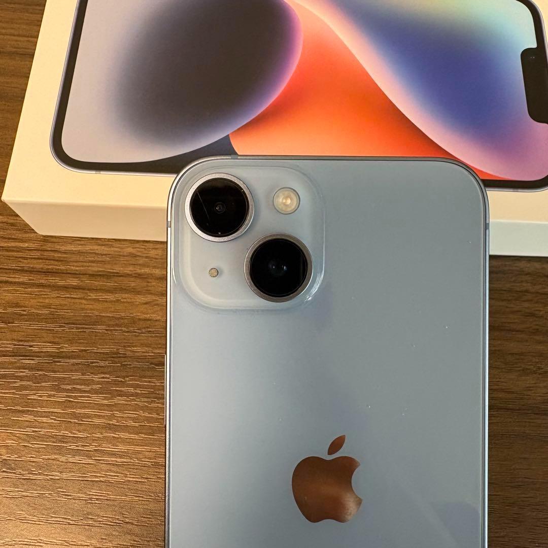 iPhone 14 256GB ブルー SIMフリー 箱付き 充電ケーブル