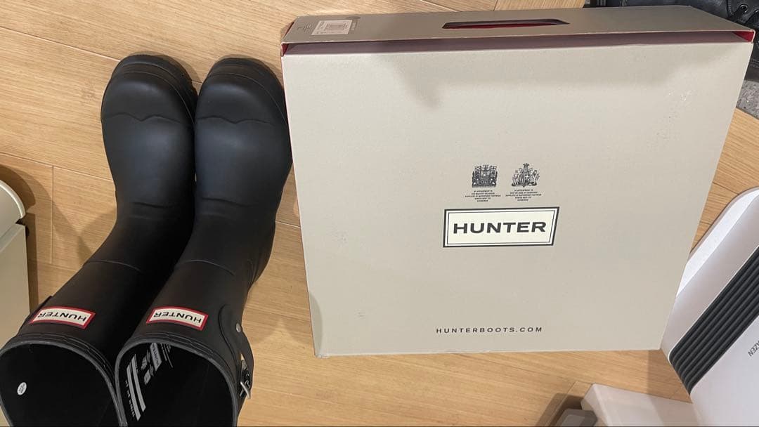 HUNTER ブラック ロングブーツ UK6サイズ HUNTER ブラック ロング
