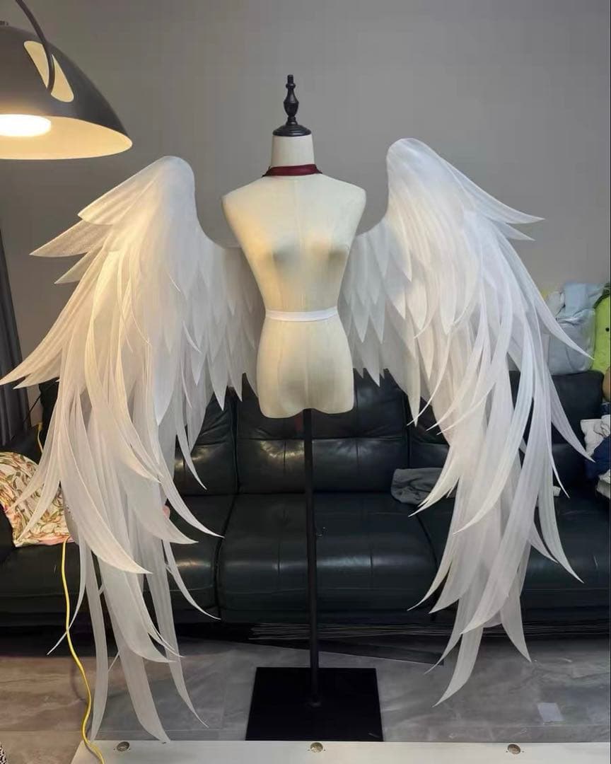 コスプレ用大型羽根 月兎/天使/ロリータ ハンドメイド可動式 大きな 翼