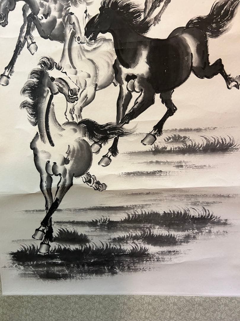 水墨画 馬の絵 八骏馬 - メルカリ