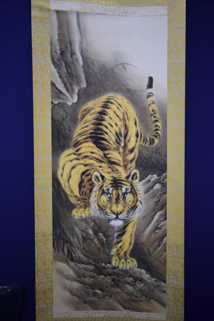 不詳/作者不詳/猛虎図/布袋屋掛軸HI-130