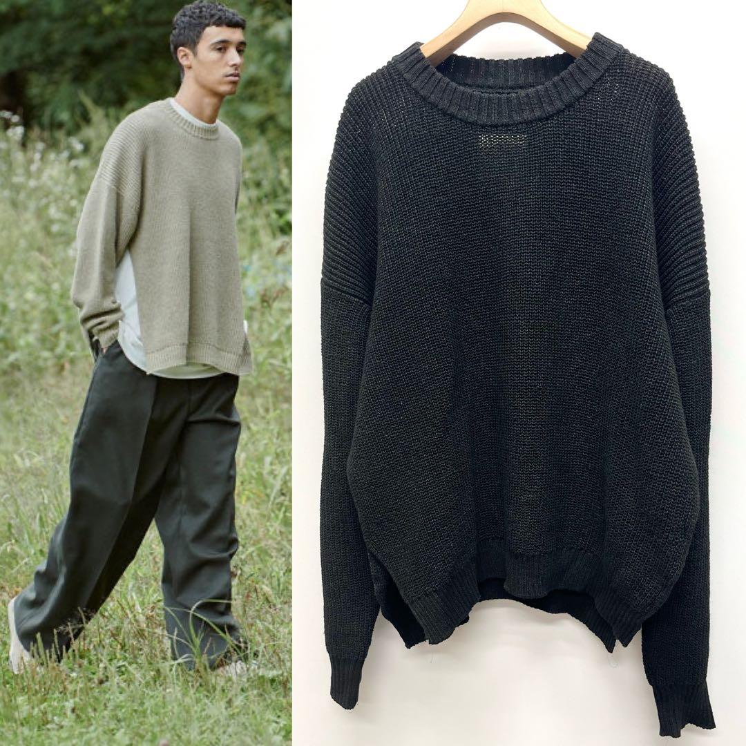 MARKAWARE マーカウェア ヘンプ リネン サイドスリット セーター 40% OFF】[a24b-05sh02b]MARKAWARE(マーカウェア) HEMP SHIRTING