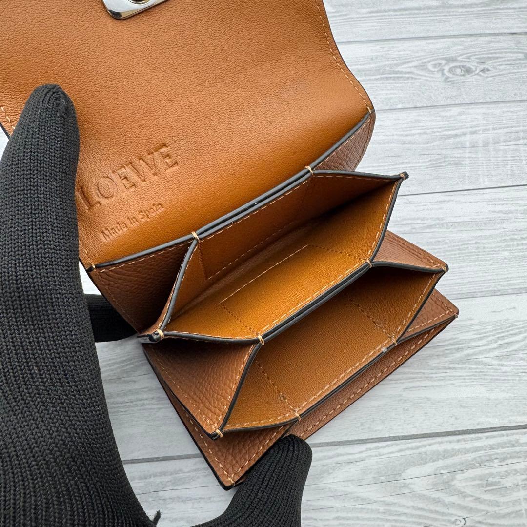 極美品】ロエベ カードホルダー 名刺入れ アナグラム ライトブラウン