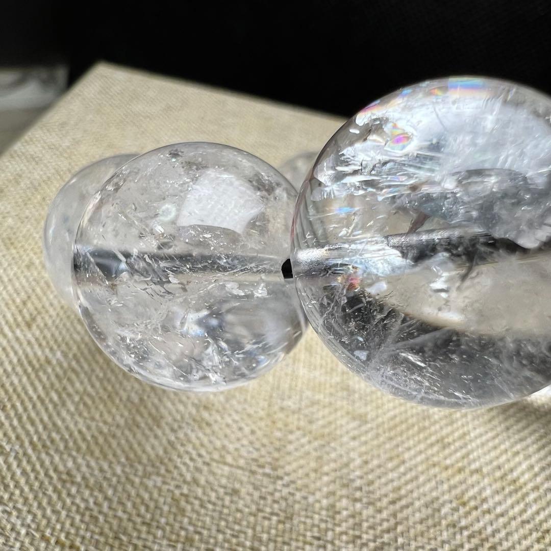 【711012】虹入り 大玉 ハーキマーダイヤモンド 17.7mm ブレスレット