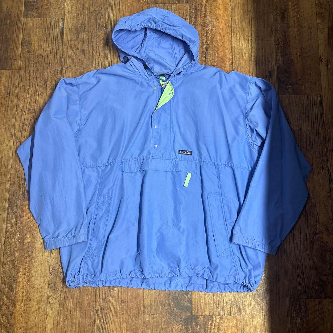 Patagonia バギーズプルオーバー ブライトブルー アメリカ製 パタゴニア 80s 80年代 アメリカ製 青 ブルー| ビンテージ古着屋Feeet