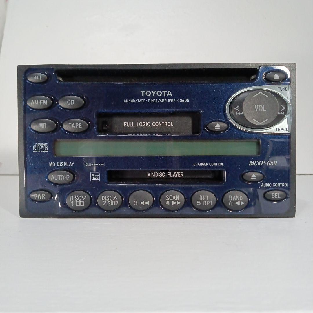カーオーディオ AM FM MD CD カセットテープ トヨタ純正（ジャンク品